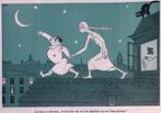 Slaapwandelende Hitler op spotprent (lijst optie, Lithos), Antiek en Kunst, Verzenden