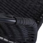 Set van 2 Eetstoel - Taku - Polyester - Zwart - Exotan, Verzenden, Nieuw