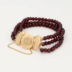 Armband - 14 karaat Geel goud - Granaat, Sieraden, Tassen en Uiterlijk, Armbanden, Nieuw