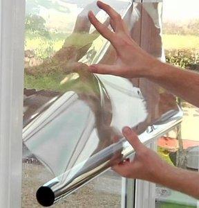 Zonwerende raamfolie met anti-inkijk spiegel effect buiten, Doe-het-zelf en Verbouw, Zeil en Folie, Nieuw