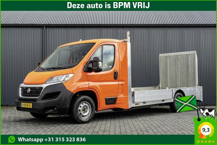 Fiat Ducato Open laadbak met oprijplaat | 131PK | Euro 6 uit, Auto's, Bestelauto's, Lease, Handgeschakeld, Fiat, Grijs, Stof, Diesel