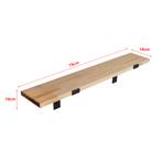 [en.casa] Wandplank set van 2 Løgstør 75x14x14 cm houtkleuri, Huis en Inrichting, Woonaccessoires | Wandplanken en Boekenplanken