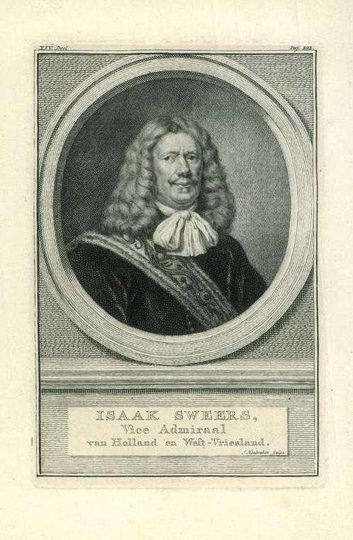 Portrait of Isaac Sweers, Antiek en Kunst, Kunst | Etsen en Gravures