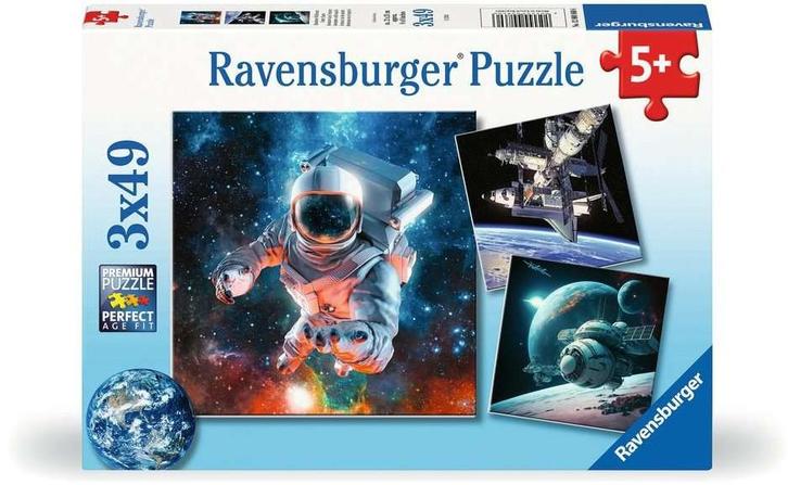 Ruimte Puzzel (3 x 49 stukjes) | Ravensburger - Puzzels, Kinderen en Baby's, Speelgoed | Kinderpuzzels, Nieuw, Verzenden