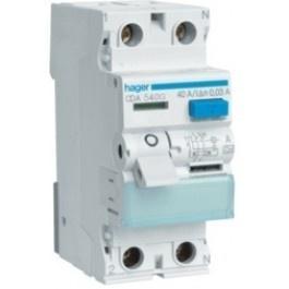Hager Aardlekschakelaar 2-P - CDA540G, Doe-het-zelf en Verbouw, Elektra en Kabels