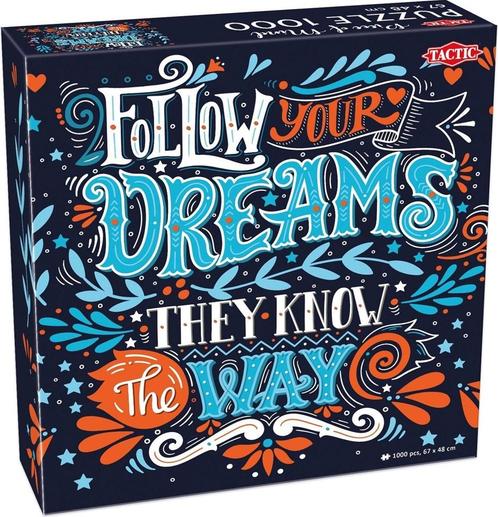 Follow Your Dreams Puzzel (1000 stukjes) | Tactic - Puzzels, Hobby en Vrije tijd, Denksport en Puzzels, Nieuw, Verzenden
