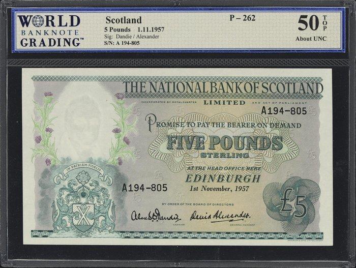 Schotland. - 5 Pounds 1957 - Pick 262 (Zonder Minimumprijs), Postzegels en Munten, Bankbiljetten | Europa | Niet-Eurobiljetten
