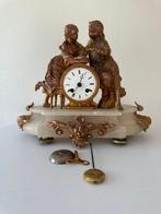 Figurale pendule - Antiek Brons, Albast, Zinklegering -, Antiek en Kunst