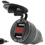 ProRide USB Lader Motor met Voltmeter - Din Hella - 2.4A -, Doe-het-zelf en Verbouw, Elektra en Kabels, Verzenden, Nieuw