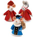 Vilten Sintermuis, Paard en  Piet Blauw met Jute Zak  -  18c, Kinderen en Baby's, Kinderkamer | Inrichting en Decoratie, Ophalen of Verzenden