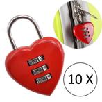 Stahlex Hartvormige cijferhangsloten - set van 10 - rood..., Ophalen of Verzenden, Nieuw