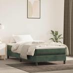 vidaXL Pocketveringmatras 90x200x20 cm fluweel donkergroen, Verzenden, Nieuw