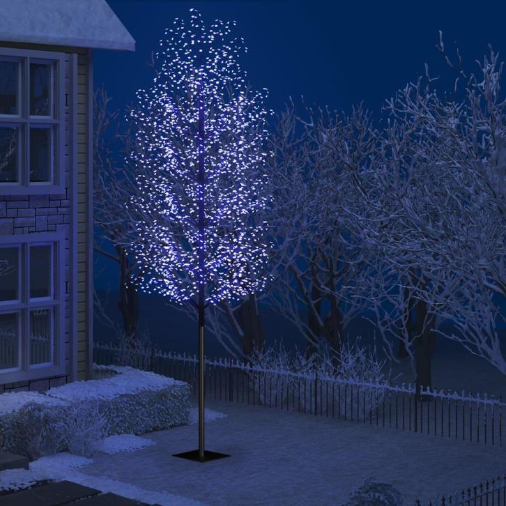 vidaXL Kerstboom 2000 LEDs blauw licht kersenbloesem 500 cm, Diversen, Kerst, Nieuw, Verzenden