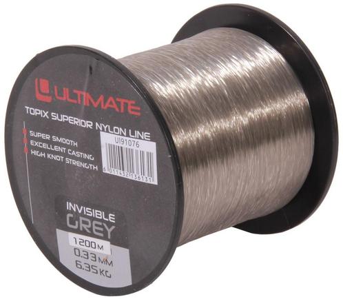 Ultimate Topix nylon invisible grey 1200m 0,33mm 6,35kg, Watersport en Boten, Hengelsport | Algemeen, Overige typen, Nieuw, Verzenden