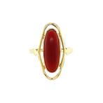 Gouden ring met carneool 14 krt