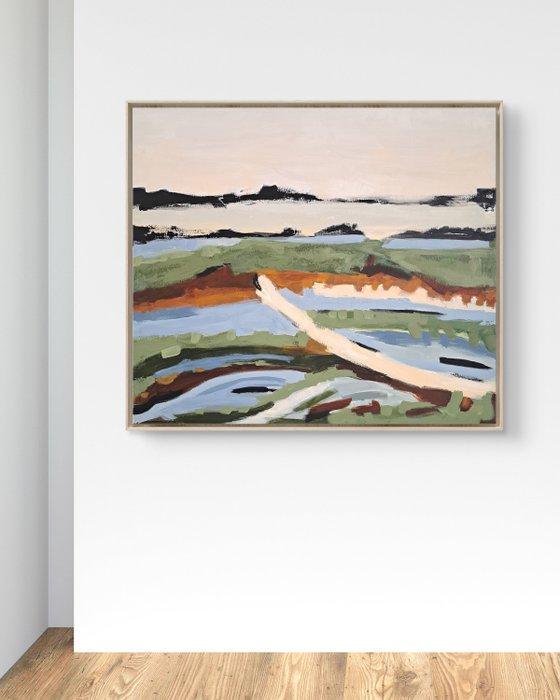 Gaby Acevedo - Paisaje abstracto n°5 (XL), Antiek en Kunst, Kunst | Schilderijen | Modern