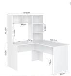 L-Vormig Hoekbureau met Planken – 124,7×107,8×152,5 cm, Verzenden, Nieuw