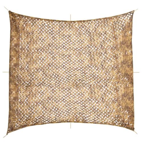 vidaXL Camouflagenet met opbergzak 416x402 cm zandkleurig, Sport en Fitness, Schietsport-accessoires, Nieuw, Verzenden