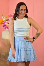 Katoenen rok dots lichtblauw, Kleding | Dames, Rokken, Ophalen of Verzenden, Nieuw