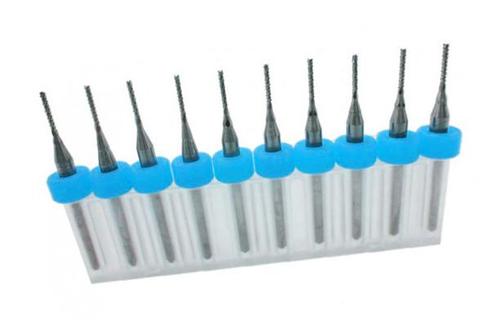 Set van 10 micro freesjes in een doosje (0.80 mm), Doe-het-zelf en Verbouw, Gereedschap | Handgereedschap, Nieuw, Ophalen of Verzenden