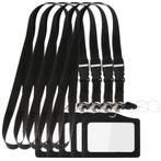 Fako Bijoux - 5x Zwart Keycord + Badgehouder Kunstleer -, Verzenden, Nieuw