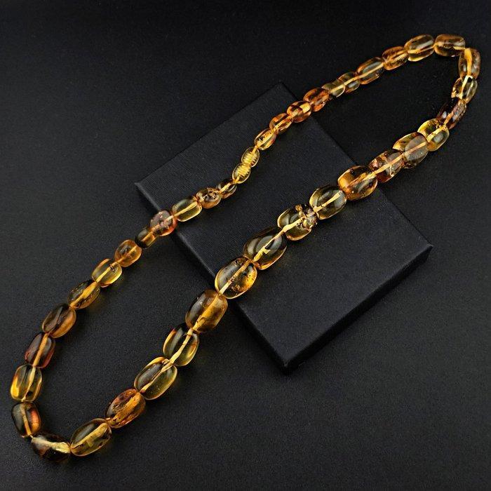 Echte 42 g Balti Amber Halsketting – Honinggouden gloed van, Antiek en Kunst, Curiosa en Brocante