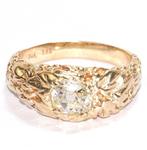Ring - 14 karaat Geel goud - 1.37ct. tw. Diamant, Sieraden, Tassen en Uiterlijk, Ringen, Nieuw