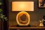 Unieke tafellamp ORGANIC ARTWORK 63cm regenboom met linnen, Huis en Inrichting, Lampen | Tafellampen, Nieuw, Ophalen of Verzenden