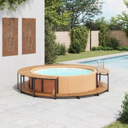 vidaXL Spa-ombouw 273x53 cm massief acaciahout, Tuin en Terras, Zwembad-toebehoren, Nieuw, Verzenden