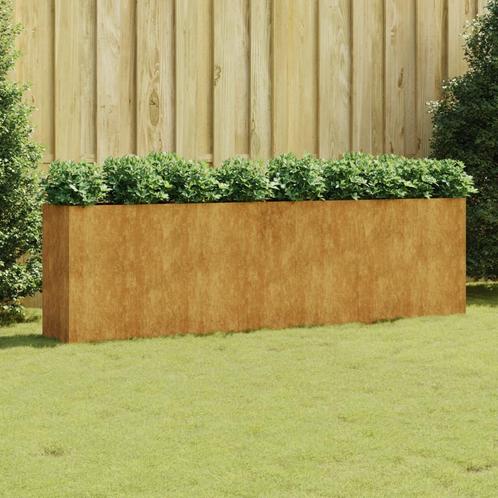 vidaXL Plantenbak verhoogd 280x40x80 cm cortenstaal, Tuin en Terras, Bloembakken en Plantenbakken, 100 cm of meer, Nieuw, Metaal