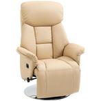 Relaxstoel, Ligfunctie, Leerlook, Voetensteun, Tot 150 Kg, 7, Huis en Inrichting, Fauteuils, Verzenden, Nieuw