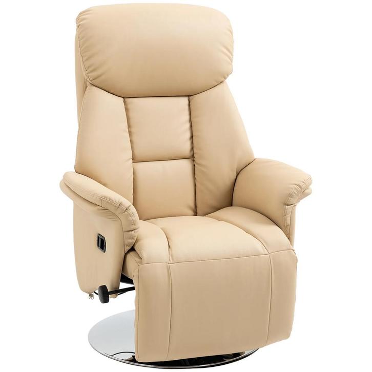 Relaxstoel, Ligfunctie, Leerlook, Voetensteun, Tot 150 Kg, 7, Huis en Inrichting, Fauteuils, Nieuw, Verzenden