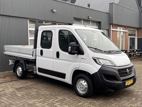 Fiat Ducato 2.3 MultiJet 140pk DC, Auto's, Bestelauto's, Dealer onderhouden, Lease, Zwart, Handgeschakeld, Wit, Financial lease