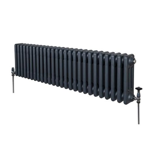 Traditionele 3 Kolom Radiator - 300 x 1192mm - Antraciet, Doe-het-zelf en Verbouw, Verwarming en Radiatoren, Verzenden