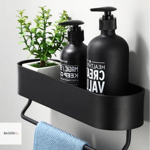 DOUCHEREK DOUCHEREKJE HANDDOEKHOUDER PLANCHET ZWART, Huis en Inrichting, Badkamer | Badtextiel en Accessoires, Zwart, Nieuw, Ophalen of Verzenden