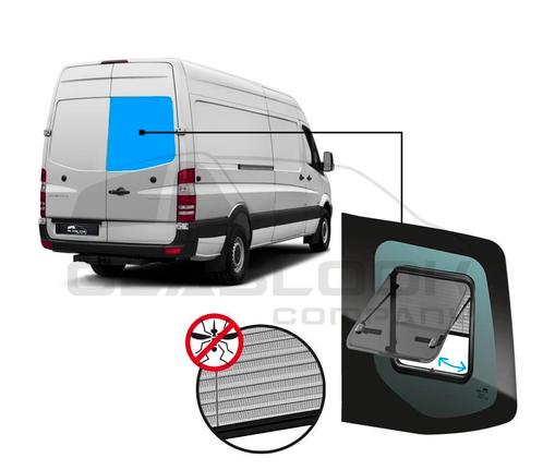 SPRINTER W907  ACHTERRUIT MET KLAP RUIT MET HOR RECHTS, Auto-onderdelen, Ruiten en Toebehoren, Nieuw, Mercedes-Benz, Ophalen of Verzenden