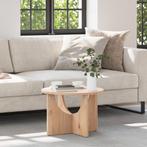 vidaXL Salontafel Natuurlijk 50 x 50 x 35 cm Massief, Huis en Inrichting, Tafels | Salontafels, Verzenden, Rond, Nieuw, 50 tot 100 cm