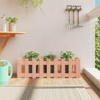 vidaXL Plantenbak verhoogd hekontwerp 100x30x30 cm massief, Tuin en Terras, 100 cm of meer, Verzenden, Nieuw, Hout
