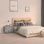 vidaXL Nachtkastje 100x35x40 cm bewerkt hout grijs sonoma, Huis en Inrichting, Slaapkamer | Nachtkastjes, Verzenden, Nieuw, 65 cm of meer