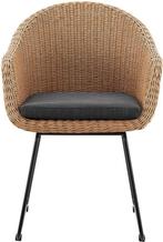 2dekans | Juskys 2 stuks Rotan Tuinstoelen / Kuipstoelen, Tuin en Terras, Ophalen of Verzenden, Zo goed als nieuw