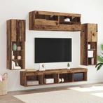 vidaXL TV Wandkast Set 6 pcs Oud hout 30.5 x 30 x 102 cm, Huis en Inrichting, Kasten | Televisiemeubels, Minder dan 50 cm, Verzenden
