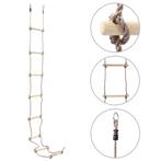 vidaXL Touwladder 290 cm hout, Sport en Fitness, Klimsport, Verzenden, Nieuw