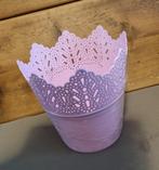 Bloempot PARIJS rond 14,5 cm Roze set van 2 stuks, Verzenden, Nieuw