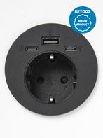 Universele inbouw powerbox - 60mm - zwart - 1x 220v - 1x..., Nieuw in verpakking