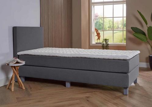 ACTIE! 1-Persoons boxspring Pamplona 90 200 Antraciet, Huis en Inrichting, Slaapkamer | Boxsprings, 90 cm, 200 cm, Grijs, Eenpersoons