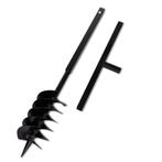 vidaXL Grondboor met handvat en schroefkop 150 mm (zwart), Verzenden, Nieuw