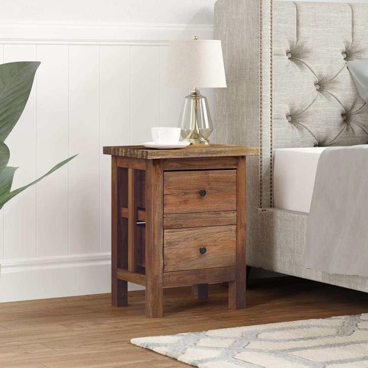 vidaXL Nachtkastje 40x30x51 cm massief mahoniehout, Huis en Inrichting, Slaapkamer | Nachtkastjes, Nieuw, Minder dan 45 cm, Hout