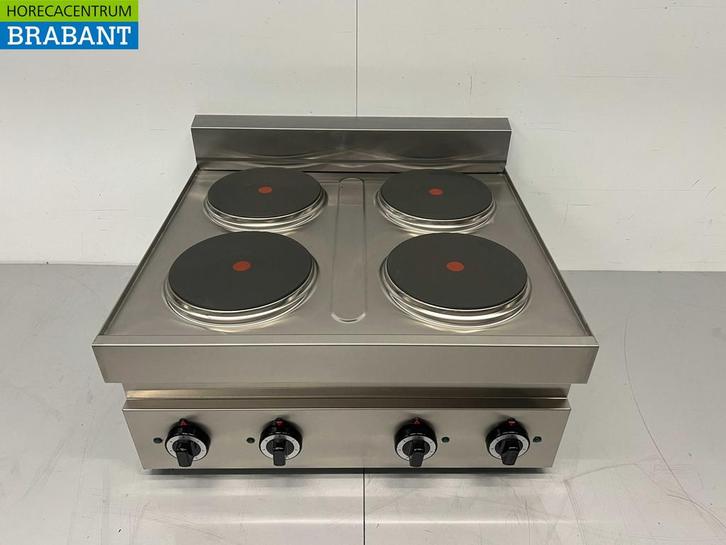 RVS  4 pits elektrisch fornuis kookplaat 650 Series 70 cm, Zakelijke goederen, Horeca | Keukenapparatuur, Nieuw in verpakking