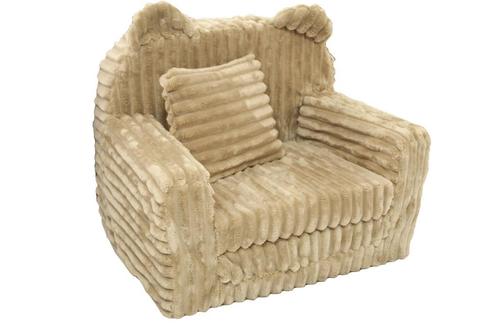 Kinderfauteuil - slaapbankje - corduroy - 51x40x41cm - beige, Kinderen en Baby's, Kinderkamer | Tafels en Stoelen, Nieuw, Ophalen of Verzenden