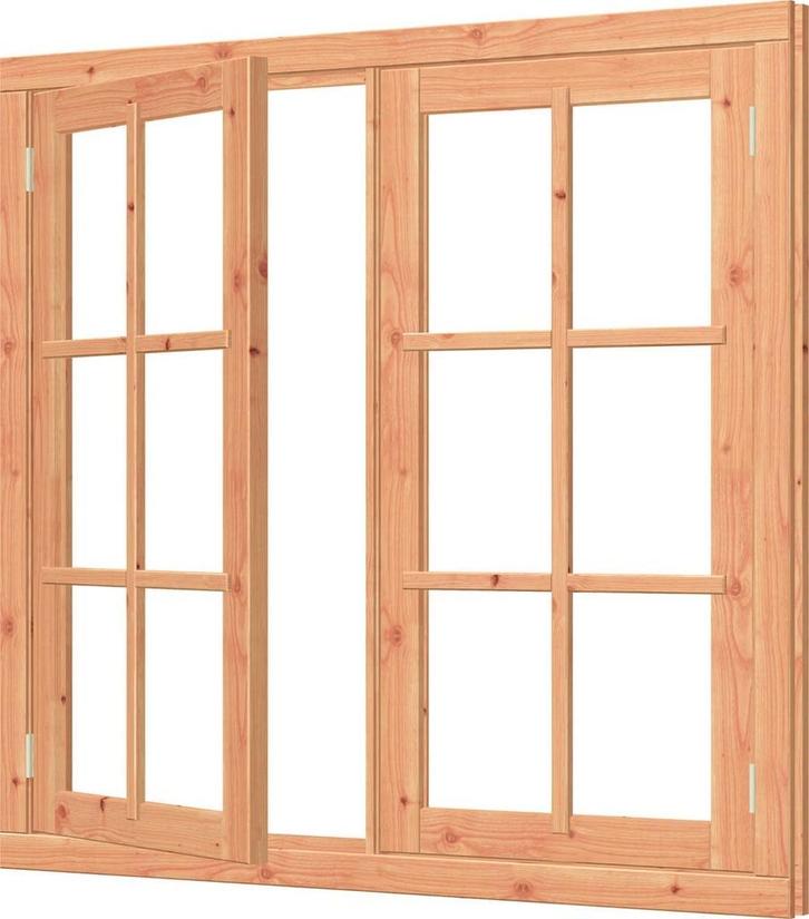 Vleugelraam met kozijn | 88.8x103.9 cm | Linksdraaiend | Wit, Doe-het-zelf en Verbouw, Glas en Ramen, Ophalen of Verzenden